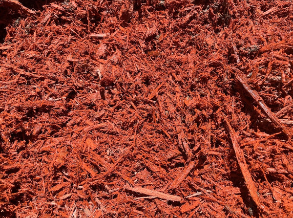 Mulch--Ruby Red Shredded Hardwood
